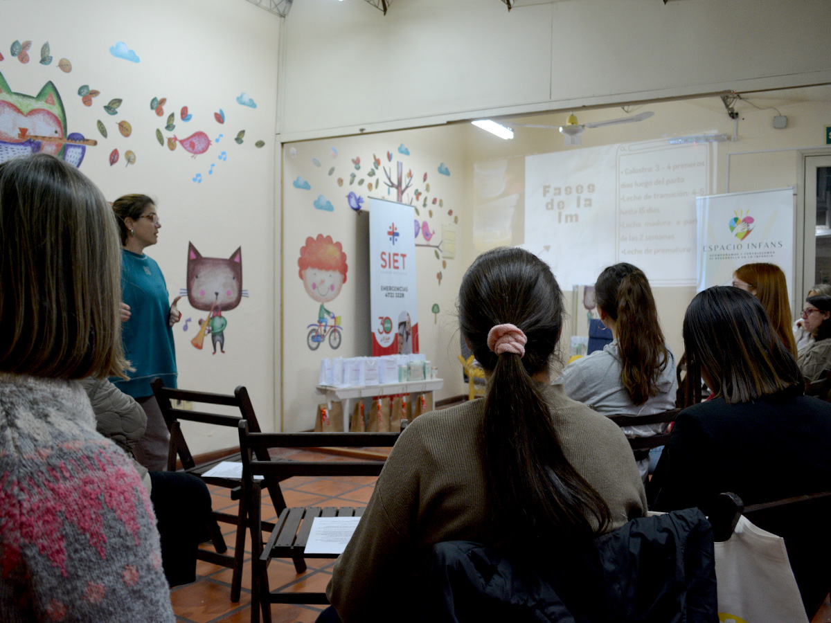 SIET participó del taller “Lactancia materna y cuidados del recién nacido” en Espacio INFANS
